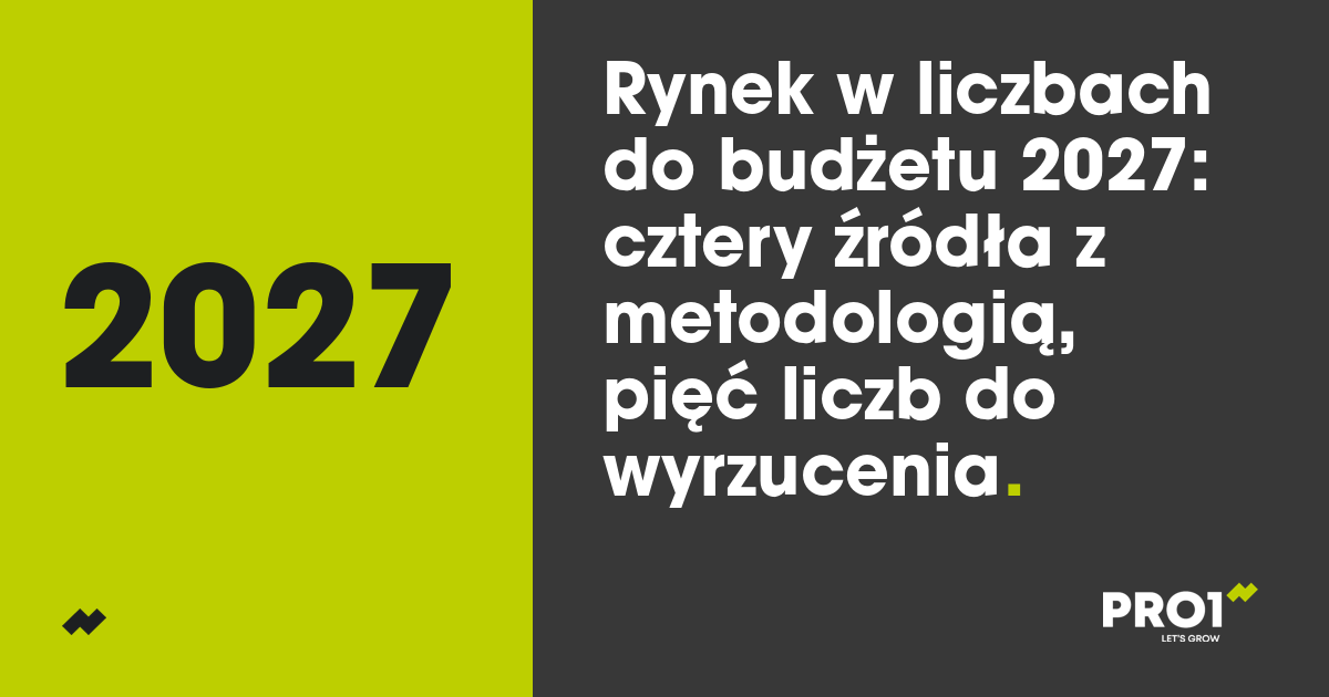 Rynek w liczbach do budżetu 2027: cztery źródła z metodologią, pięć liczb do wyrzucenia